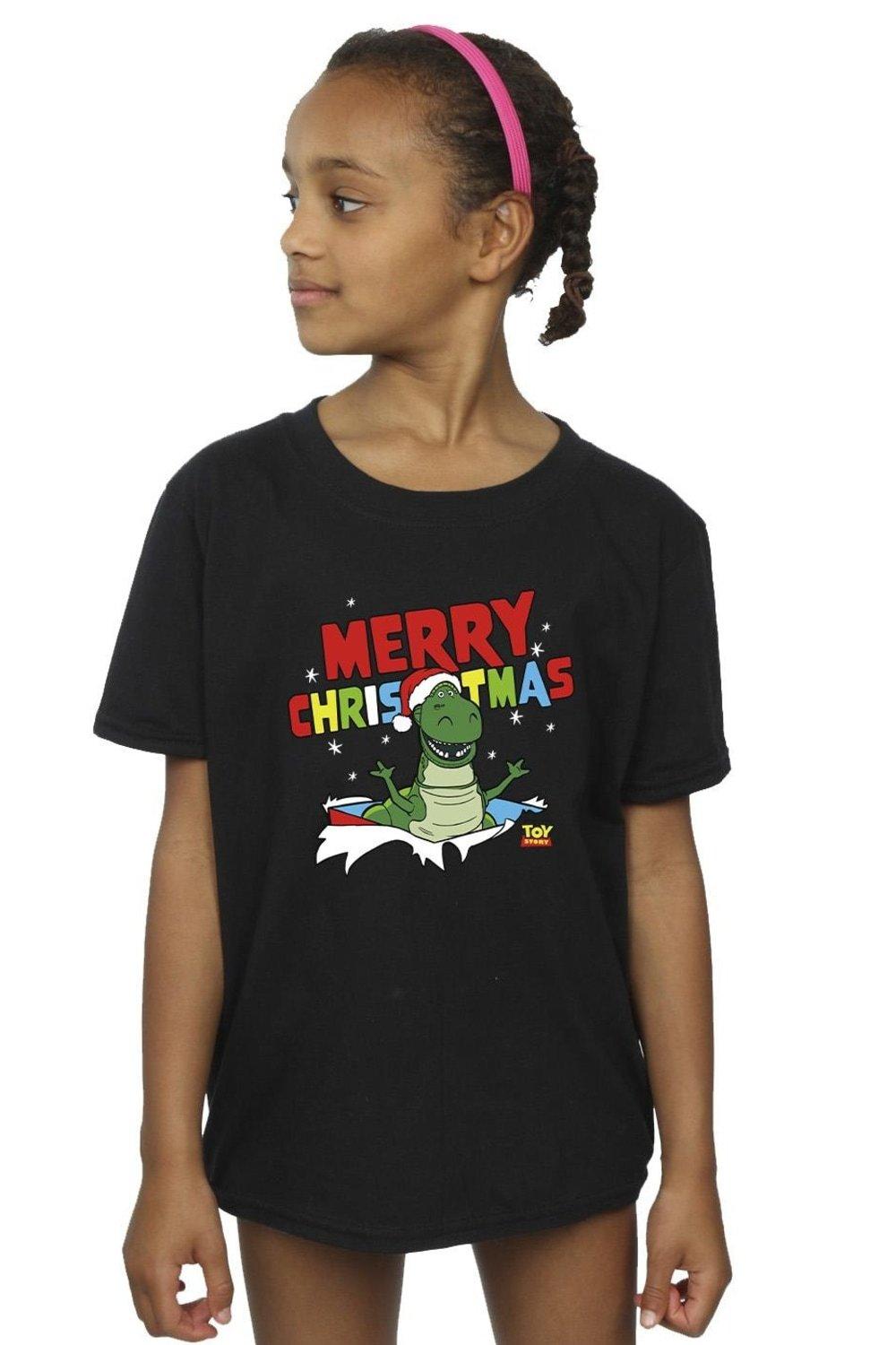 Toy Story Rex Christmas Burst Cotton T-Shirt