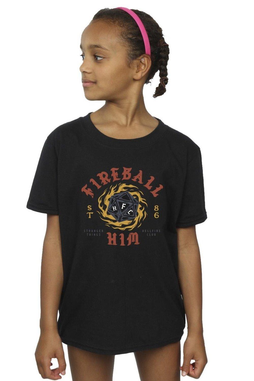 Stranger Things Fireball Dice 86 Cotton T-Shirt