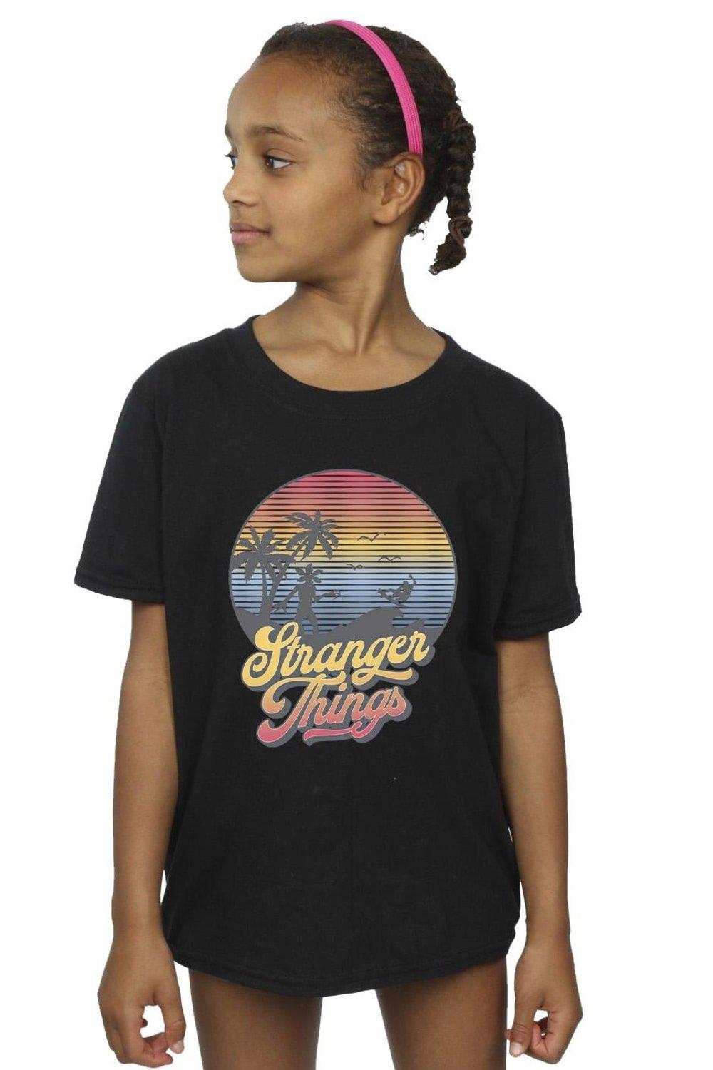Stranger Things LA Gradient Cotton T-Shirt