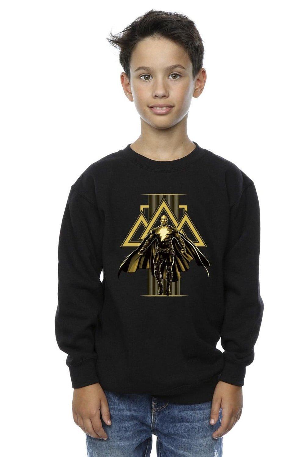 Black Adam Rising Golden Symbols Sweatshirt