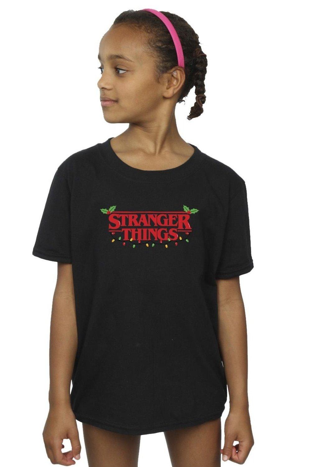 Stranger Things Christmas Lights Cotton T-Shirt