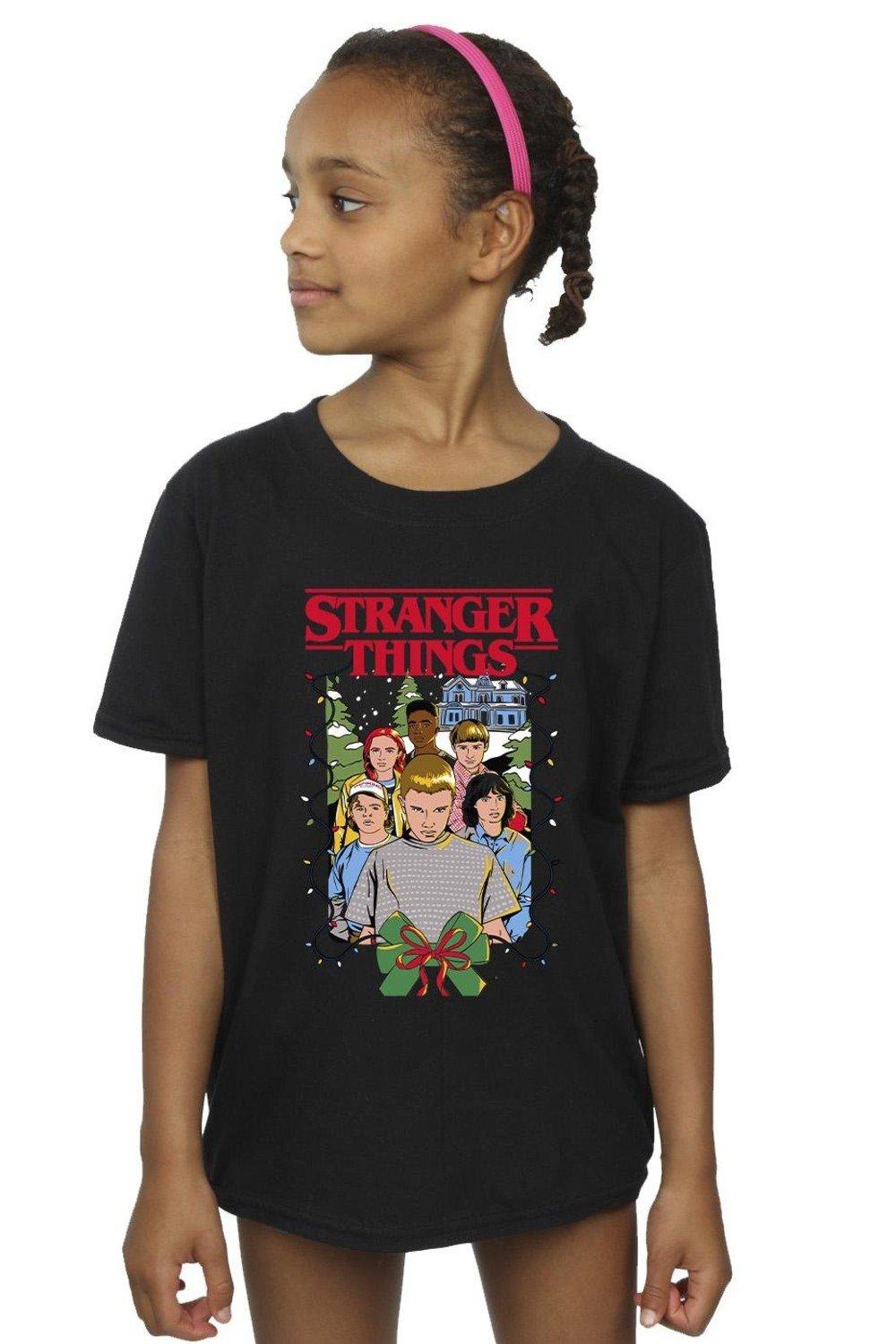 Stranger Things Christmas Poster Cotton T-Shirt