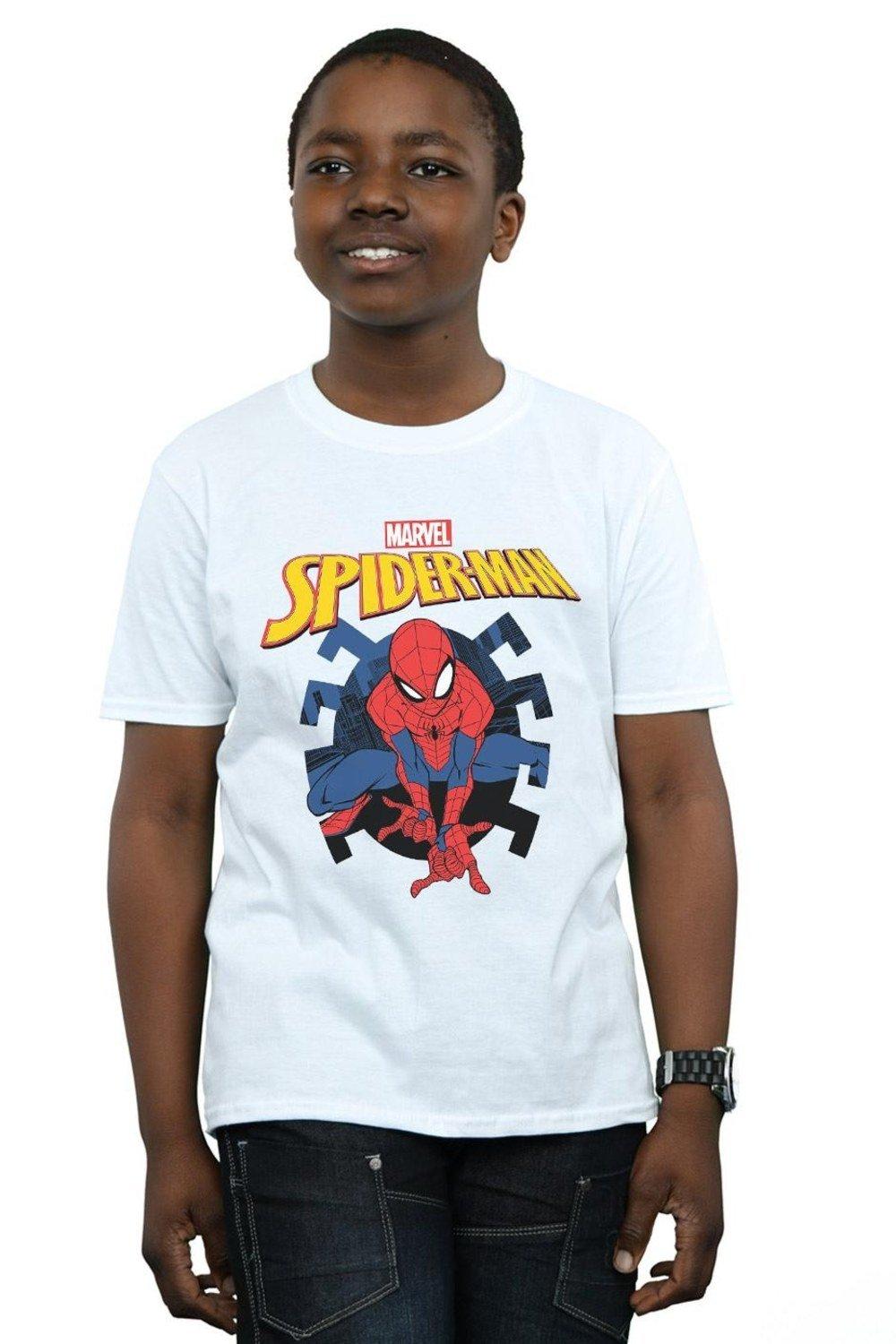 Spider-Man Web Shooting Emblem Logo T-Shirt
