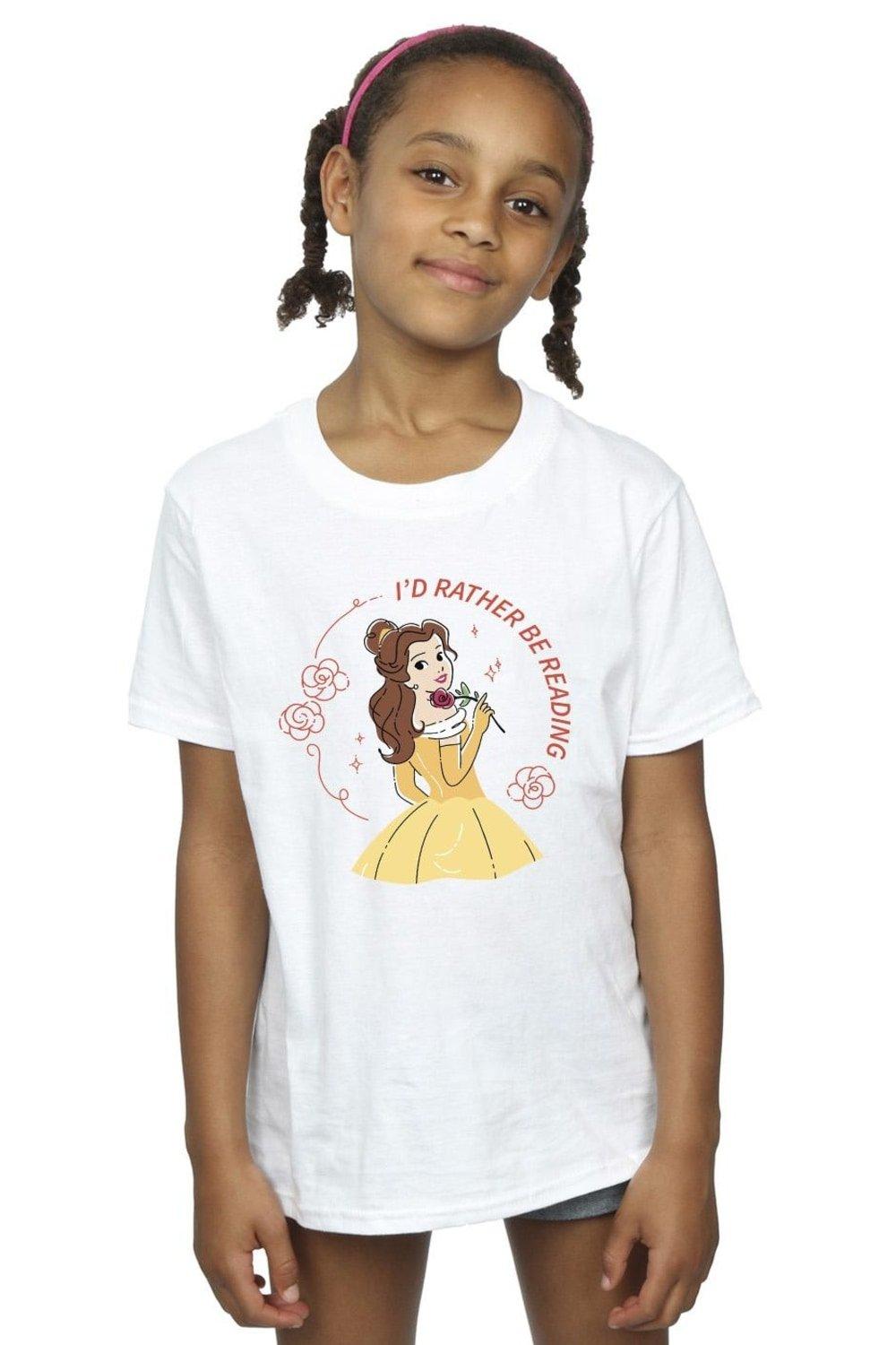 Beauty And The Beast I’d Rather Be Reading Cotton T-Shirt