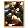 Artery8 Cage Fighting Abstract Oil Martial Arts Boxing Art Print Framed Poster Wall Decor 12x16 inch thumbnail 1