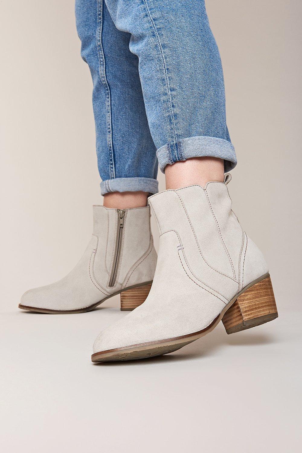 'Morisot' Western Inspired Heeled Ankle Boot