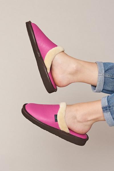 'Adele 2' Classic Leather Mule Slippers