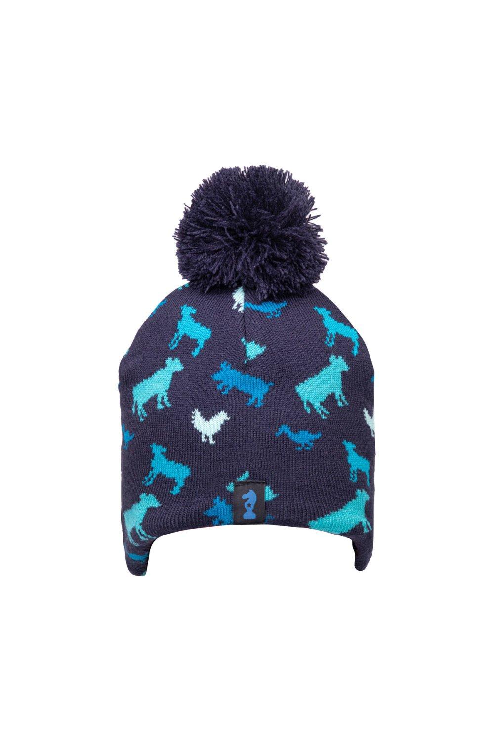 Little Knight Farm Collection Trapper Hat|navy