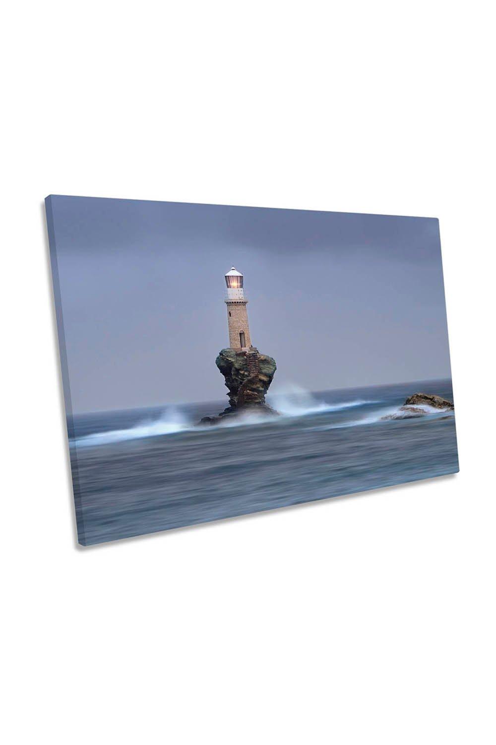 Lighthouse at the End of the World Canvas Wall Art Picture Print
