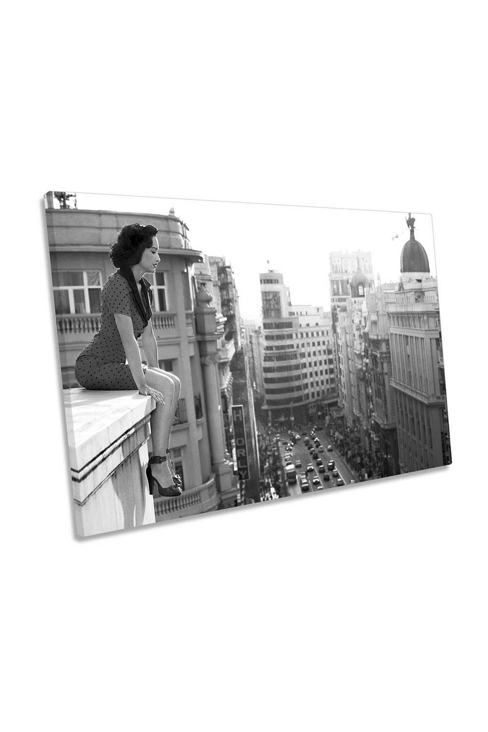 Mad Madrid Fashion City Rooftops Canvas Wall Art Picture Print