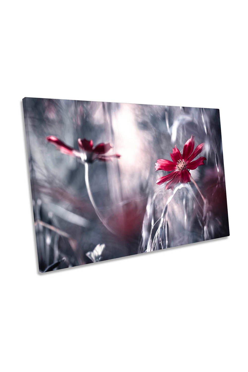 Seduction Games Red Flowers Canvas Wall Art Picture Print