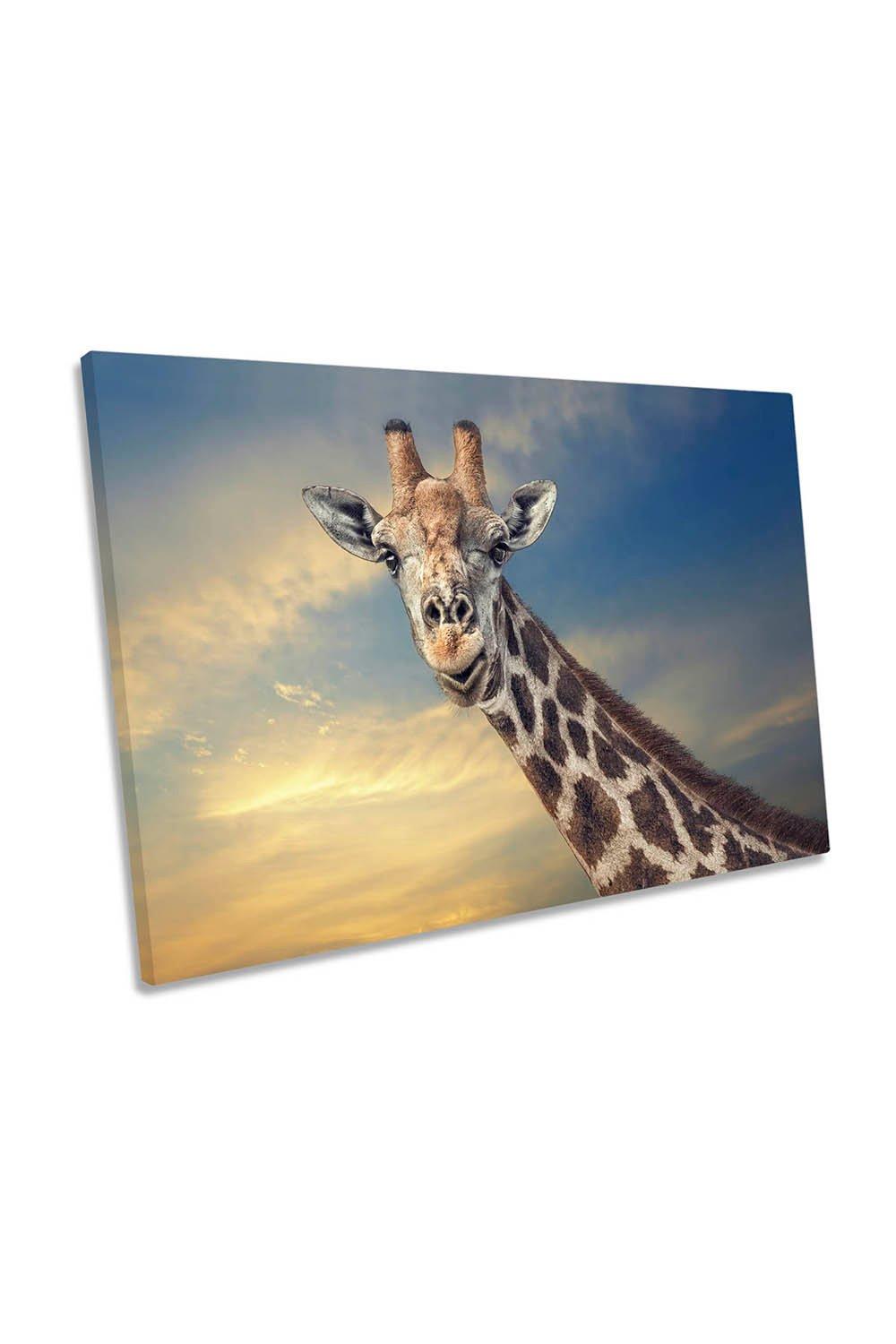 The Friendly Giant Giraffe Canvas Wall Art Picture Print