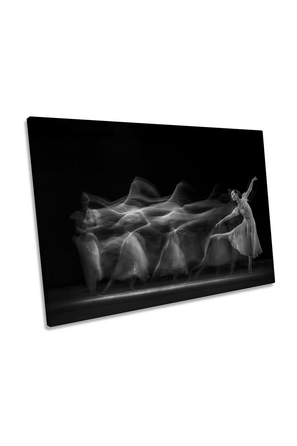 Waves of Ballerina Dancer Canvas Wall Art Picture Print