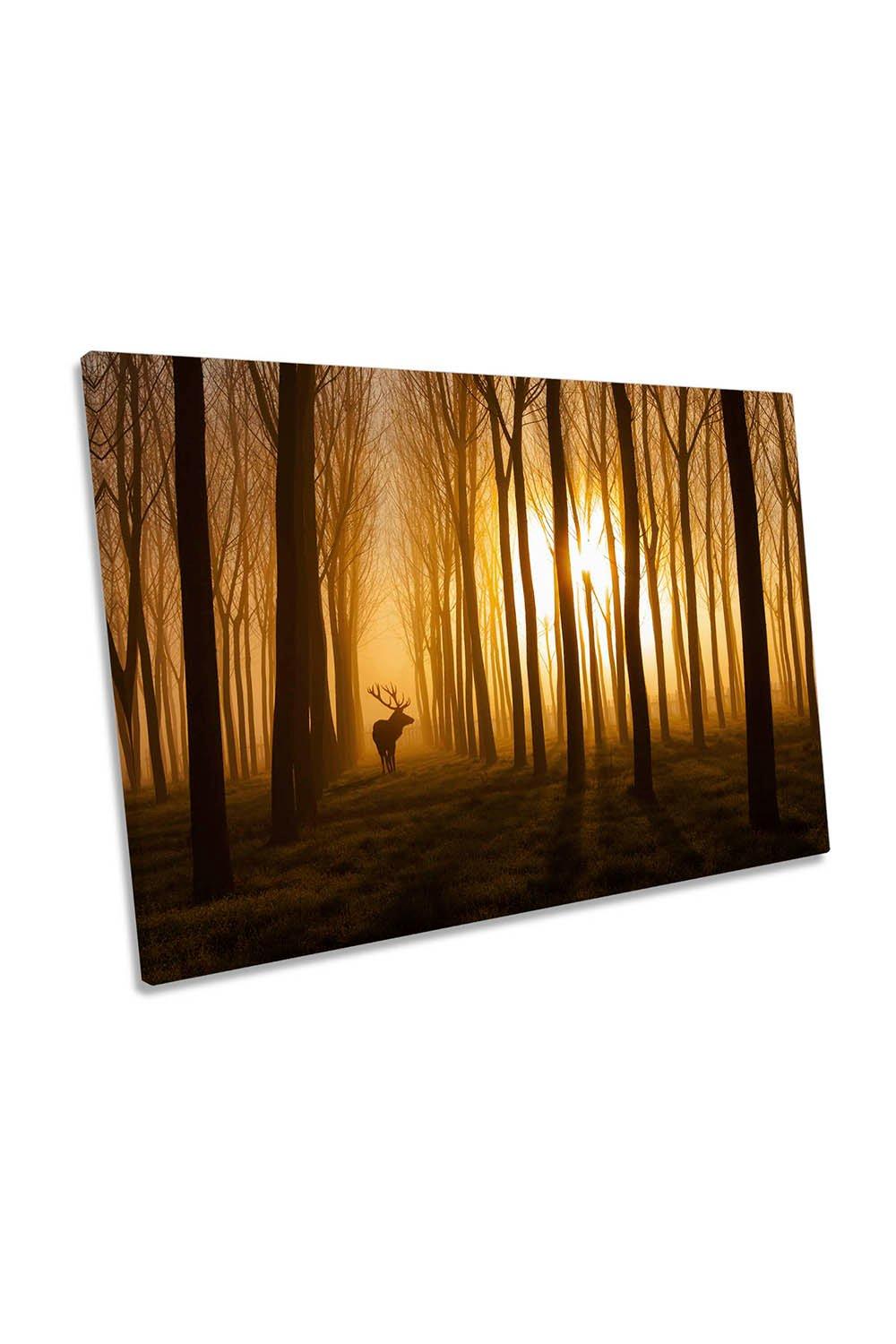 Once Upon a Time Stag Deer Canvas Wall Art Picture Print