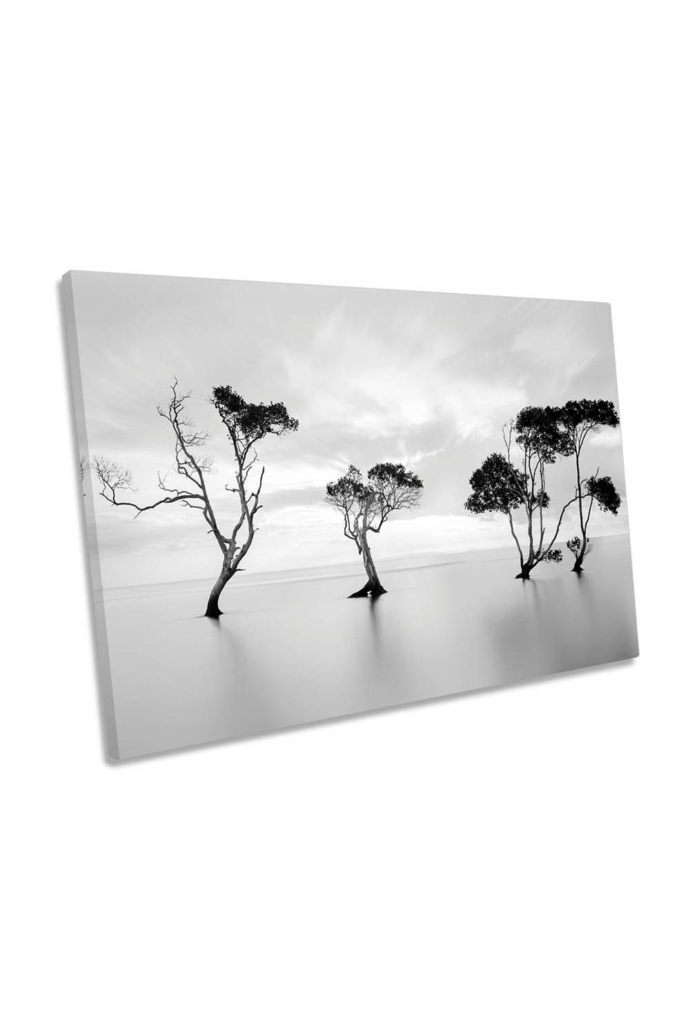 Drowning Not Waving Calm Lake Canvas Wall Art Picture Print