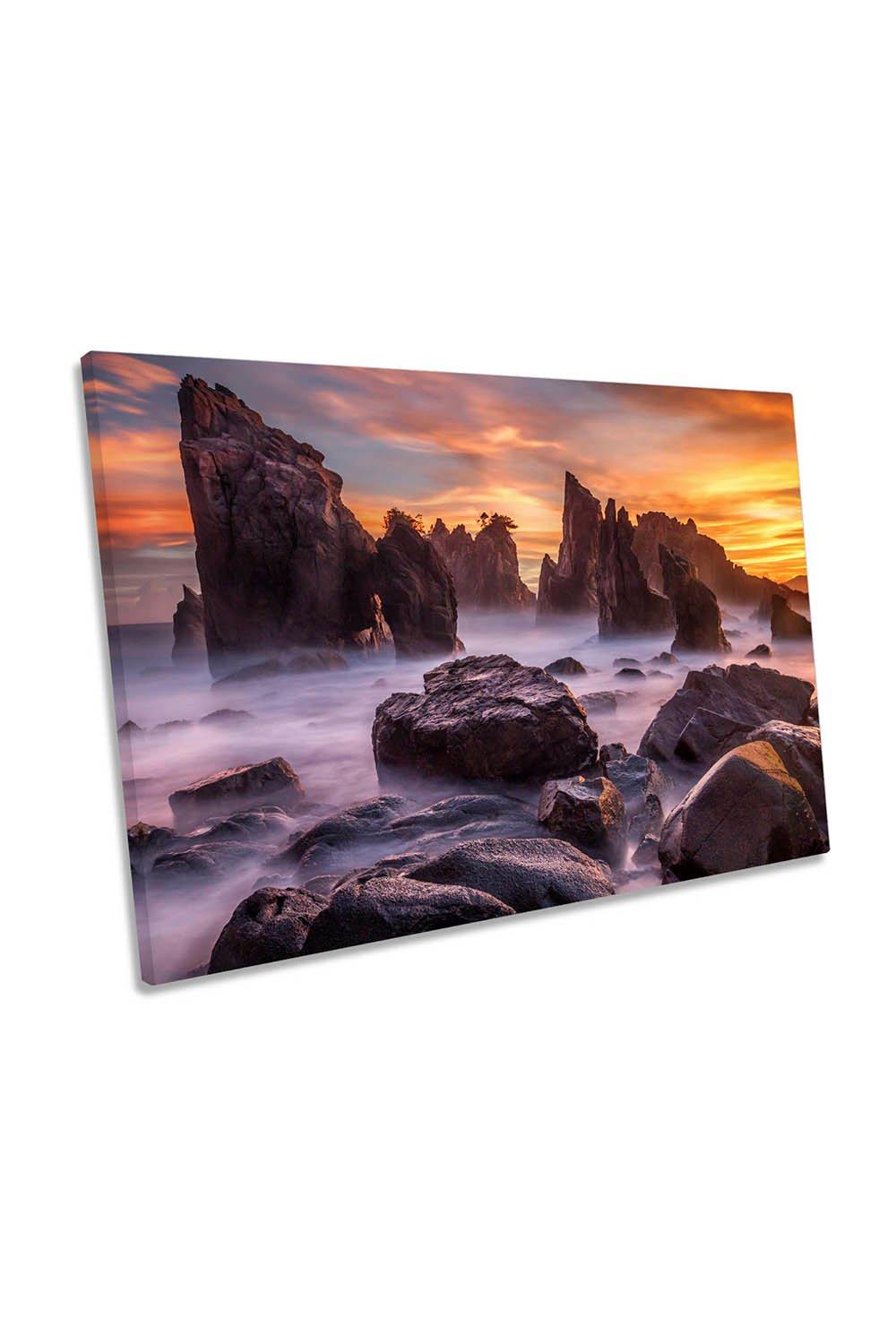 Heavens of Rocks Sunset Canvas Wall Art Picture Print
