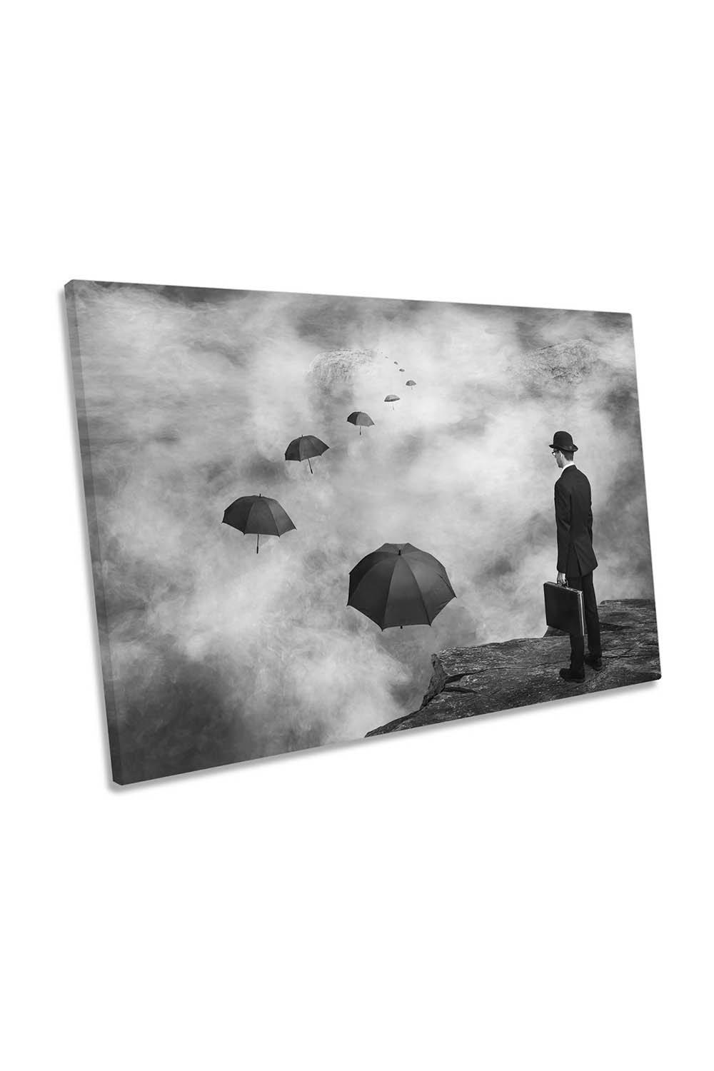 The Road Less Travelled Umbrella Canvas Wall Art Picture Print