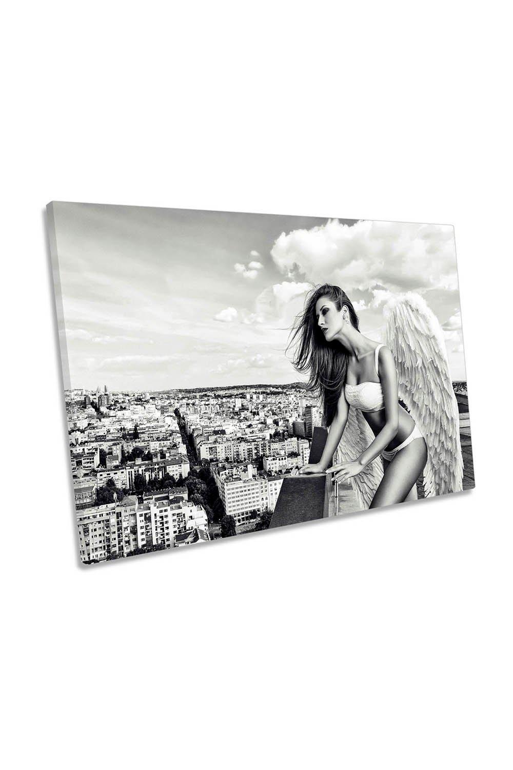 Angel Wings Rooftop Modern Canvas Wall Art Picture Print