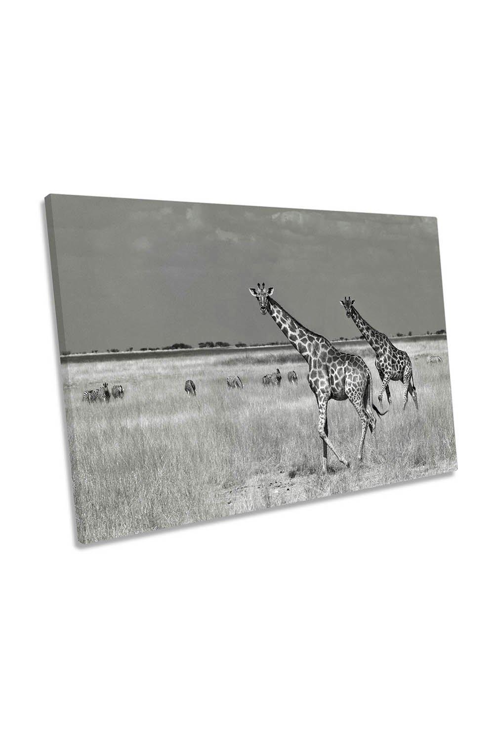 Giraffe Wildlife Nature Canvas Wall Art Picture Print