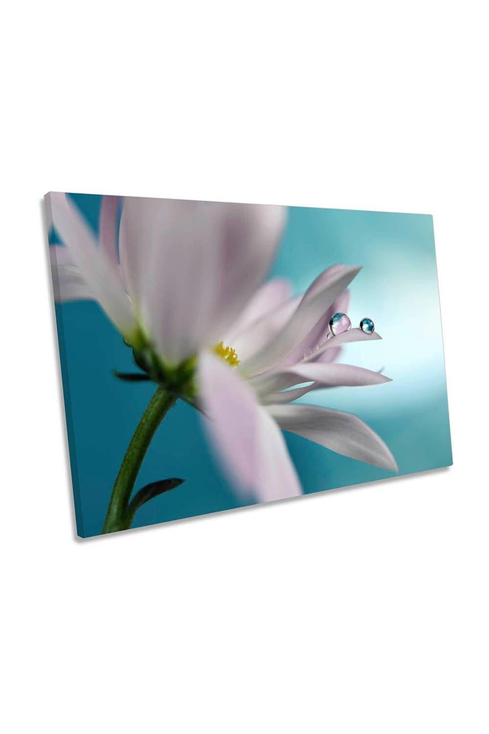 In Turquoise Company Flower Floral Canvas Wall Art Picture Print