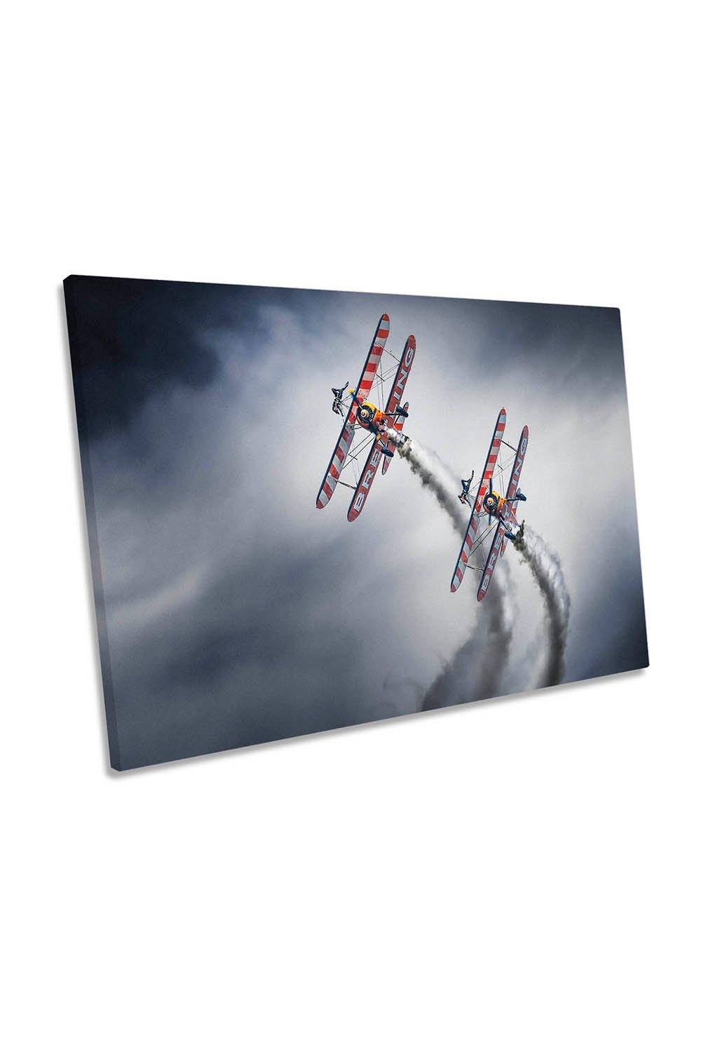 Wing Walkers Planes Airshow Canvas Wall Art Picture Print