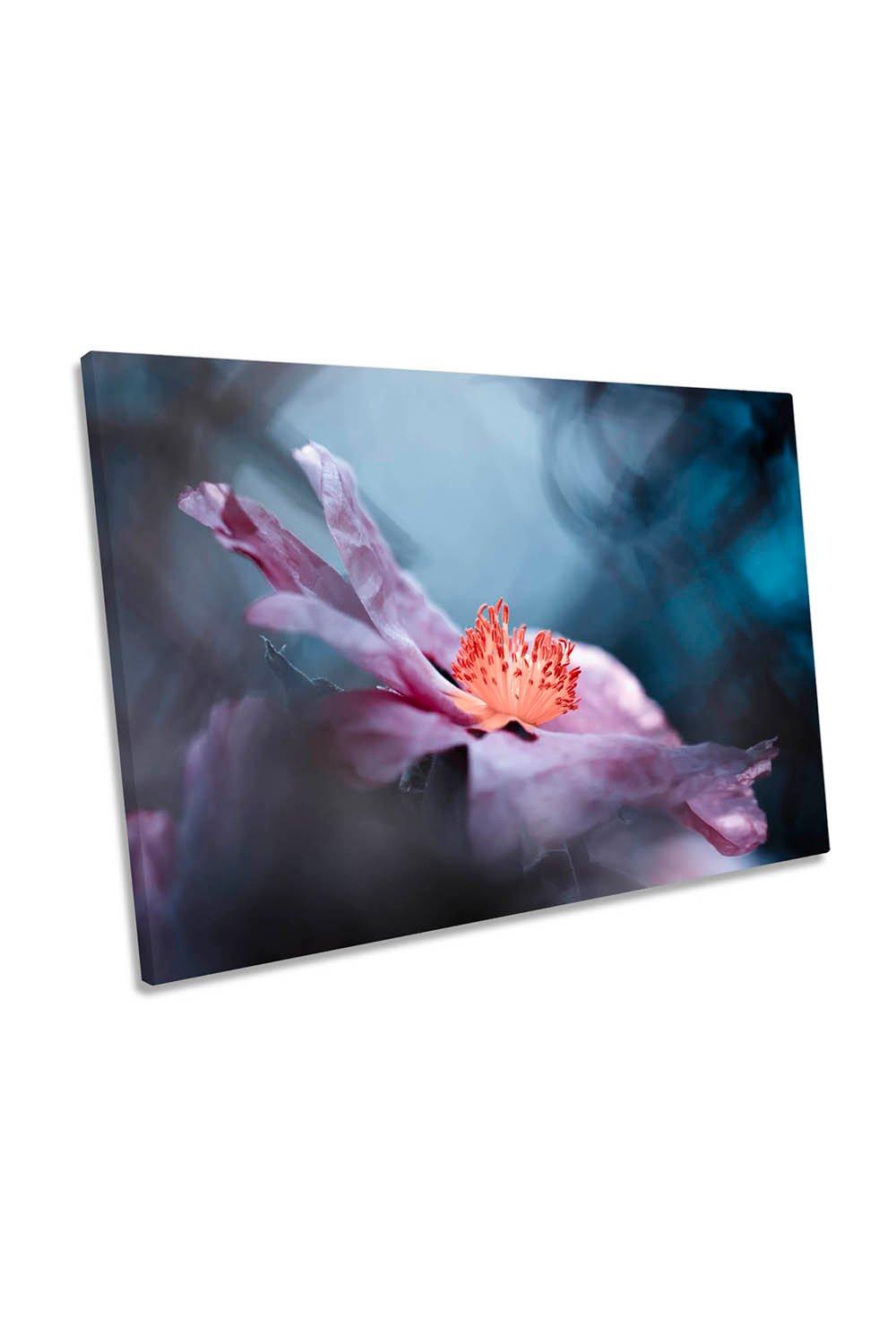 Even Flowers have Stories Pink Canvas Wall Art Picture Print