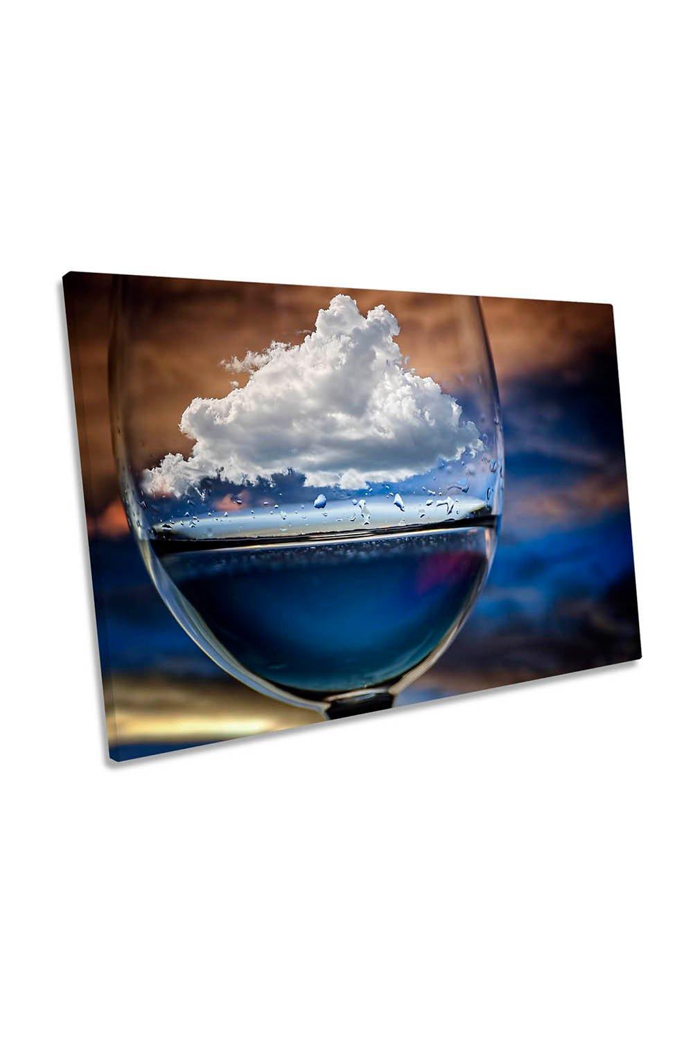 Cloud in a Wine Glass Kitchen Canvas Wall Art Picture Print
