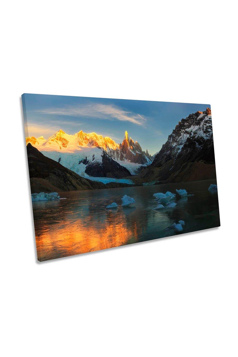 Morning Light at Cerro Torre Argentina Canvas Wall Art Picture Print
