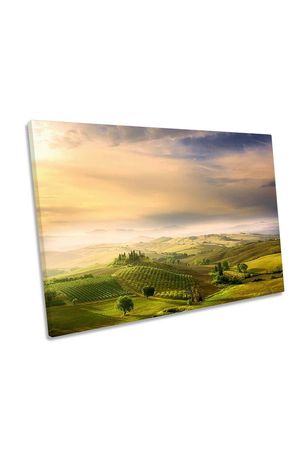 Podere Belvedere's Sunrise Tuscany Canvas Wall Art Picture Print