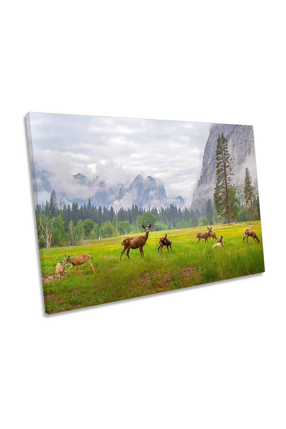 A Feeling of Ancient Time Deer Wildlife Canvas Wall Art Picture Print