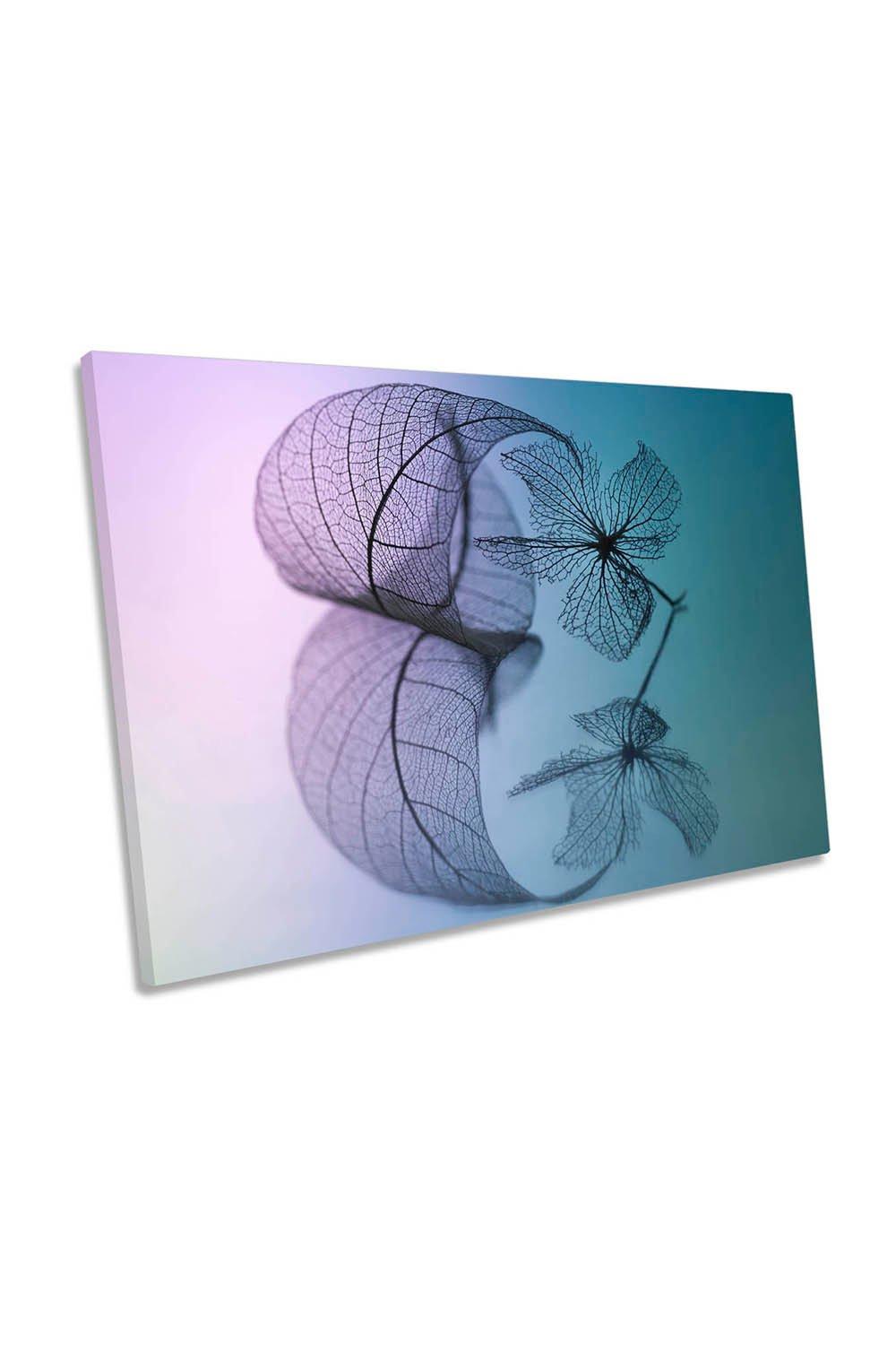 Story of Leaf and Flower Canvas Wall Art Picture Print