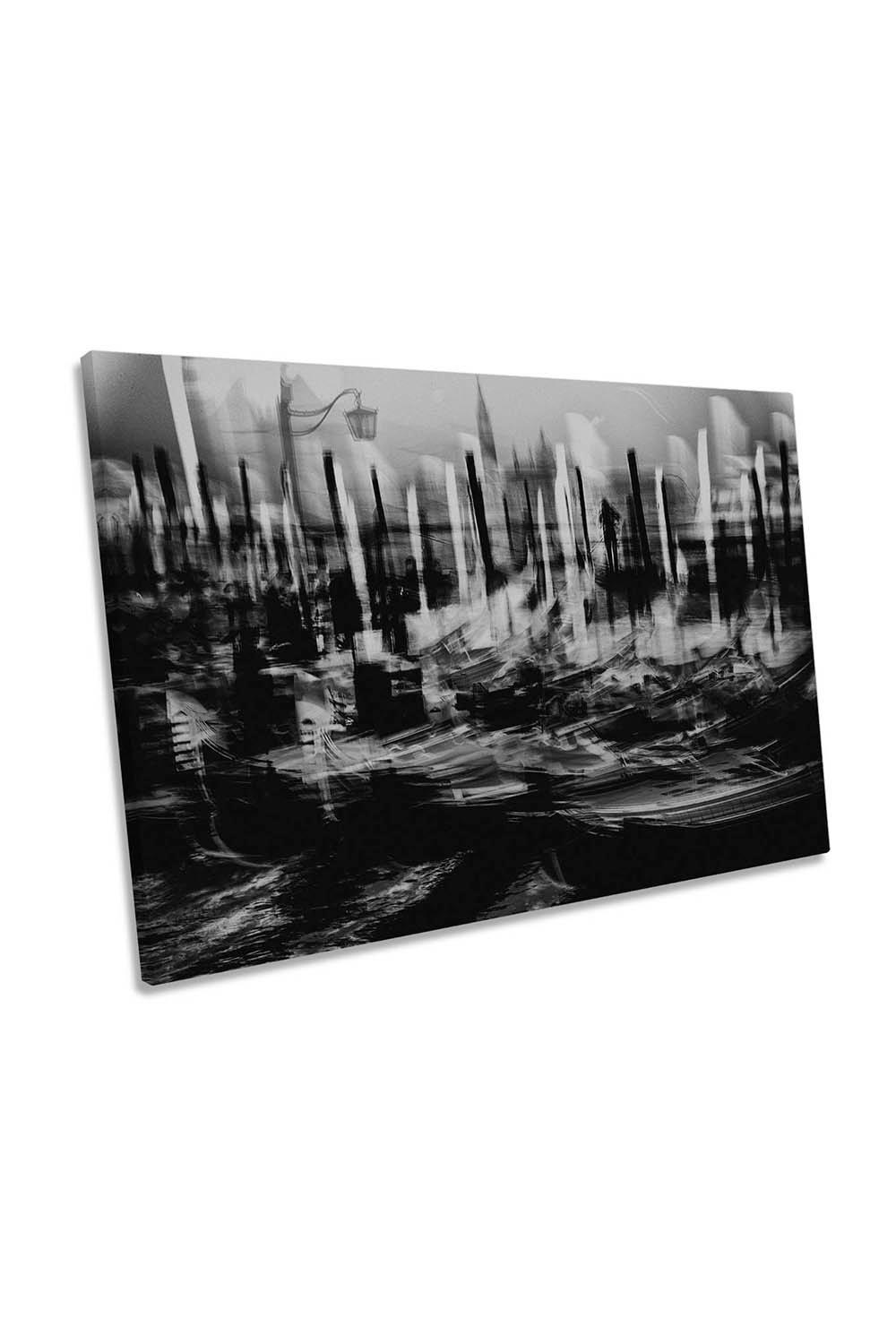 Symbolism in Venice Canal Abstract Canvas Wall Art Picture Print
