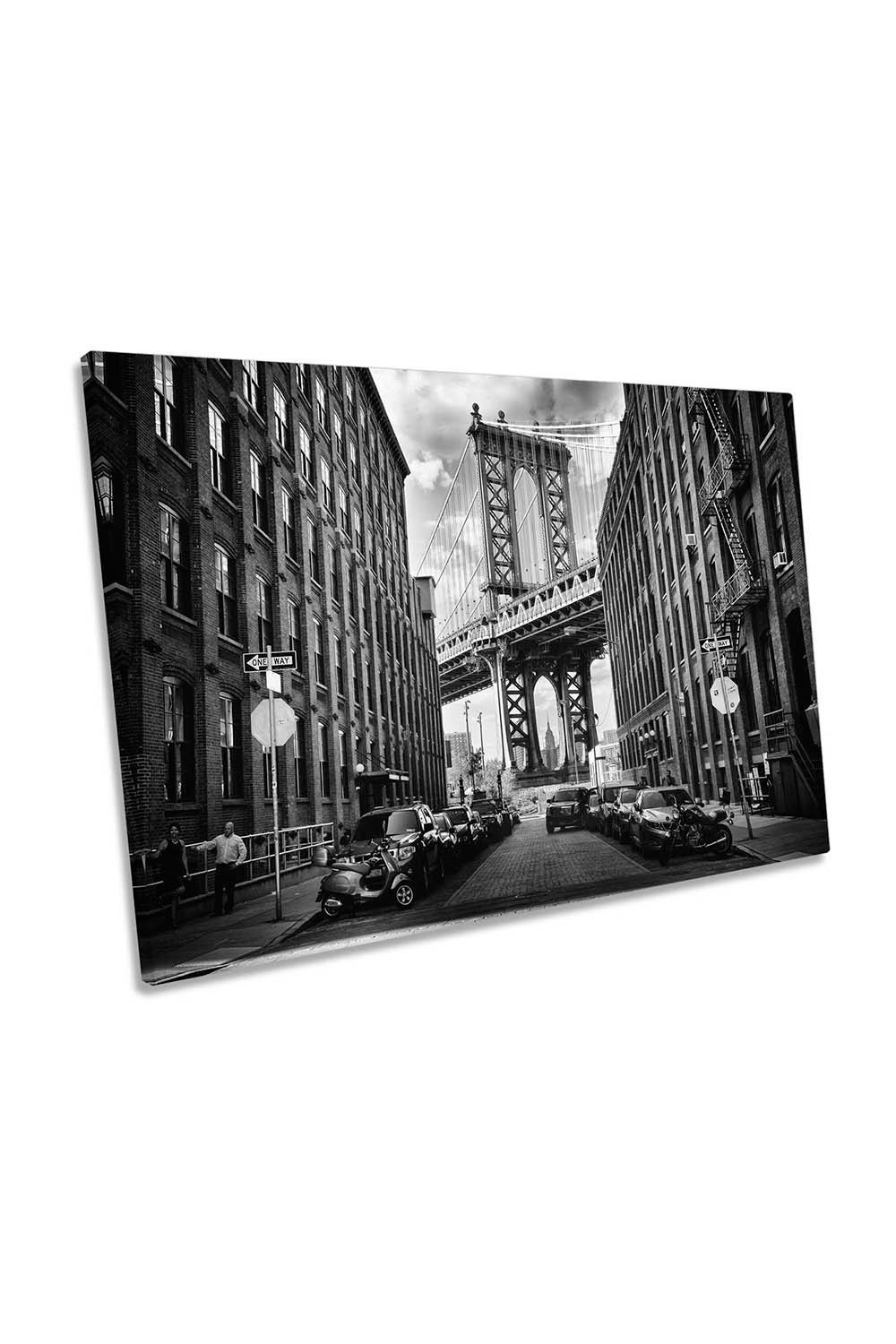In America New York City Brooklyn Bridge Canvas Wall Art Picture Print