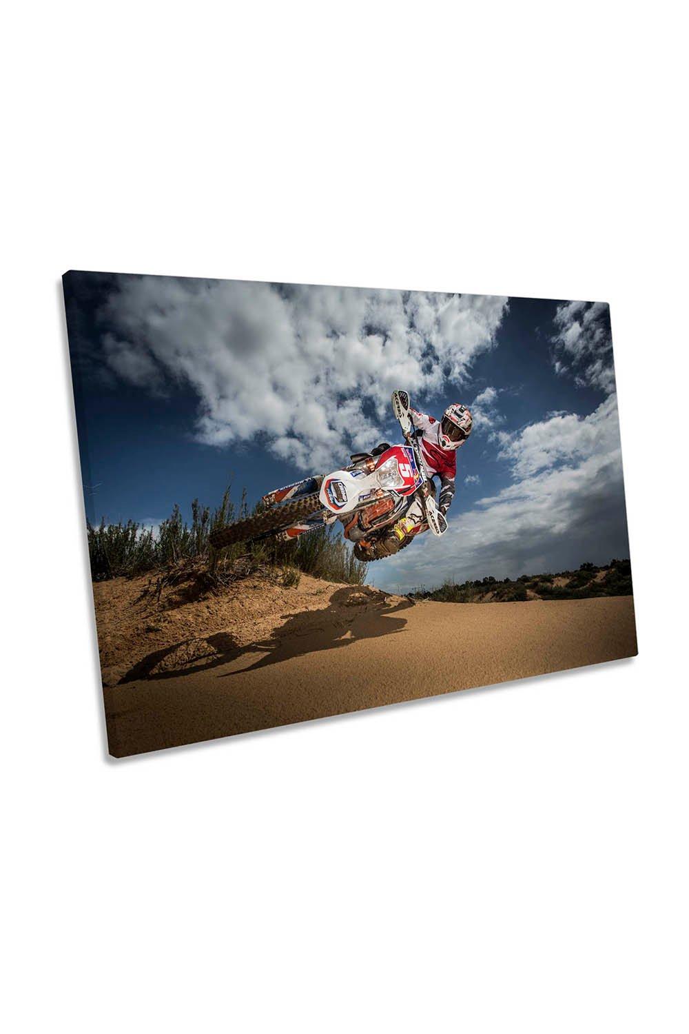 Motor Cross Bike Action Sports Canvas Wall Art Picture Print