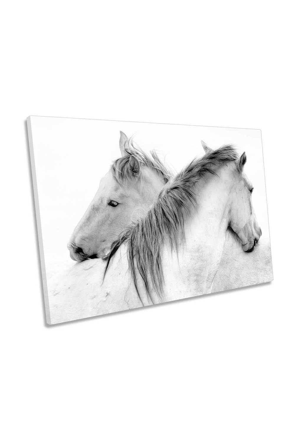 Horses Love Family Animals Canvas Wall Art Picture Print