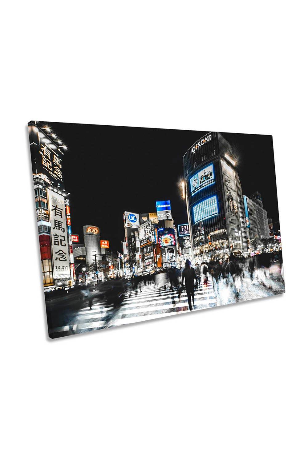 Shibuya Crossing Tokyo City Japan Canvas Wall Art Picture Print