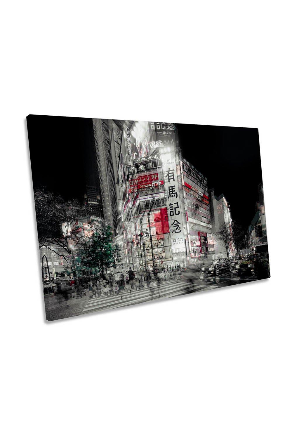 Street Life in Tokyo Japan City Canvas Wall Art Picture Print