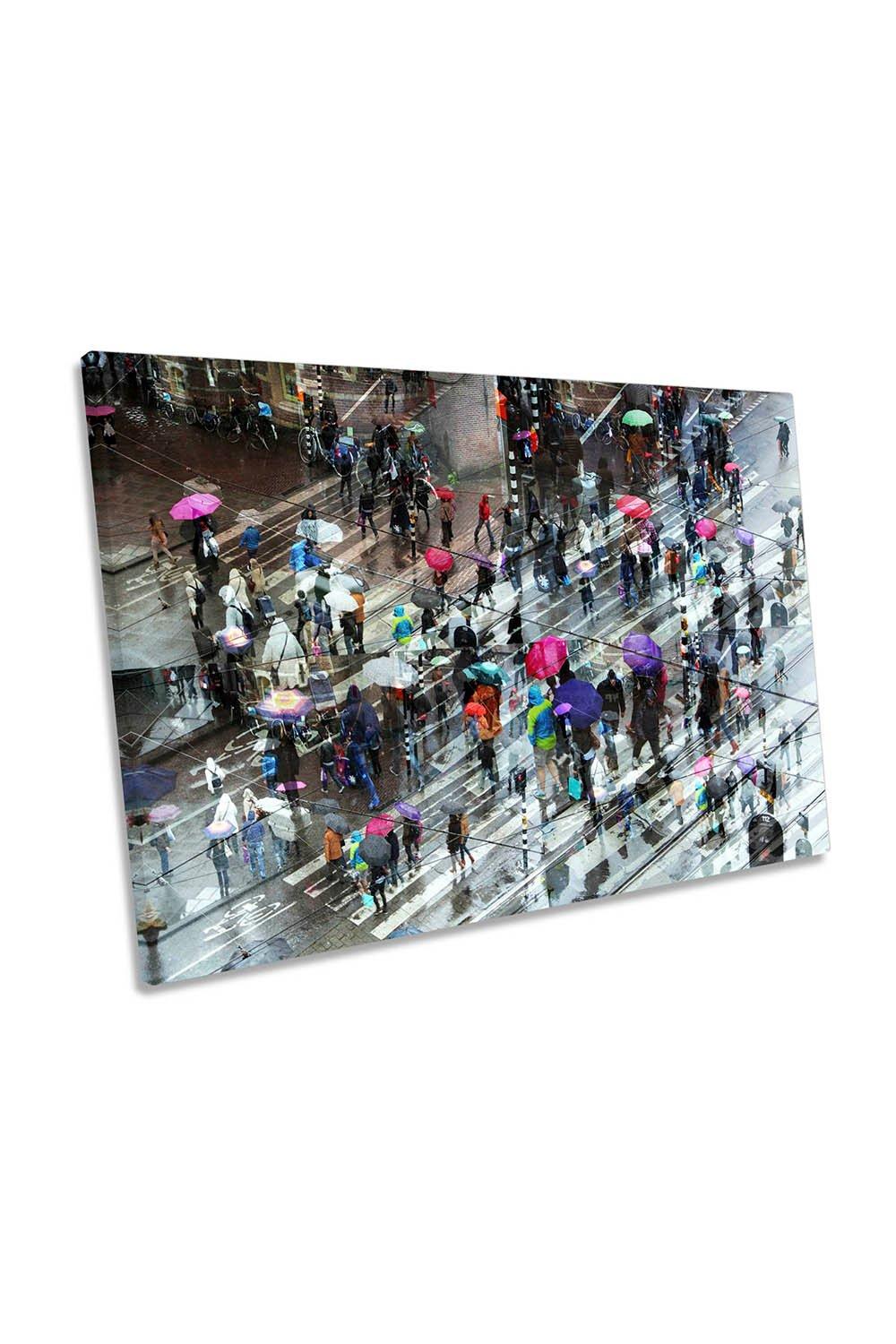 Amsterdam City Streets Canvas Wall Art Picture Print