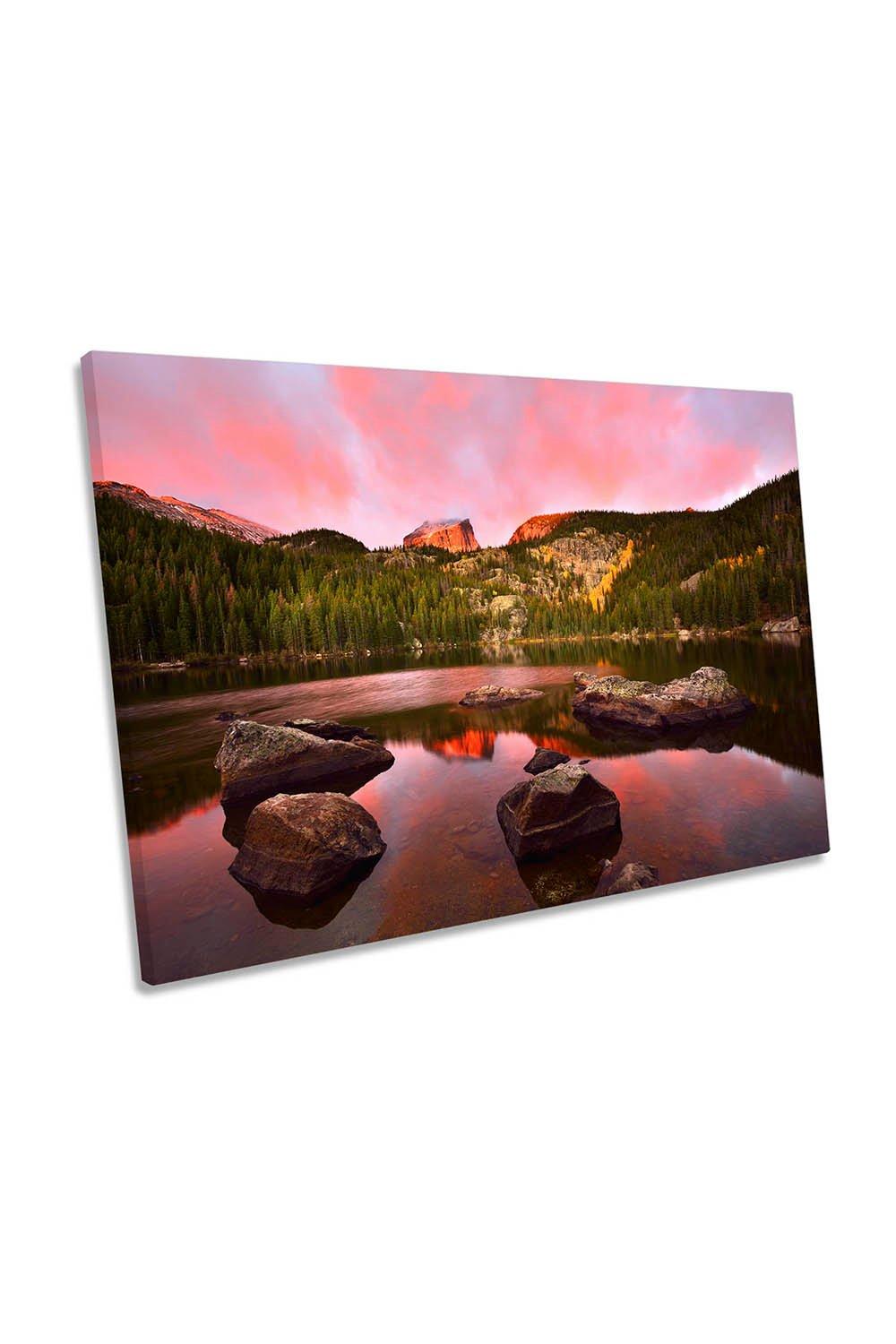 Bear Lake Sunrise Rocky Mountains Canvas Wall Art Picture Print
