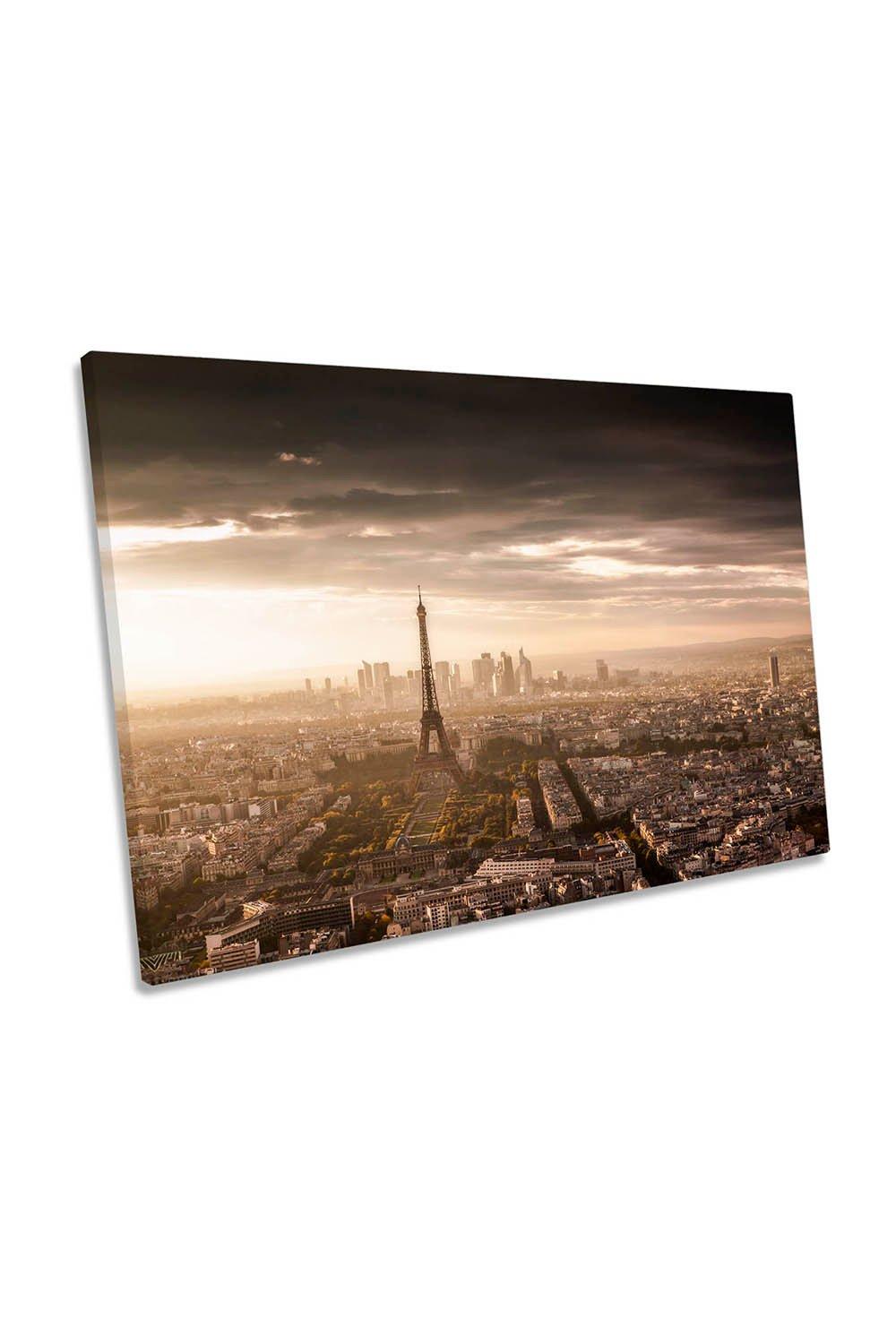 Paris Magnificence Sunset City Canvas Wall Art Picture Print