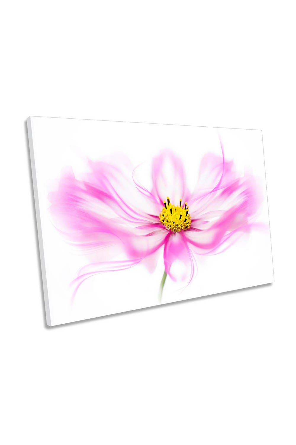 Summer Breeze Pink Floral Flower Canvas Wall Art Picture Print