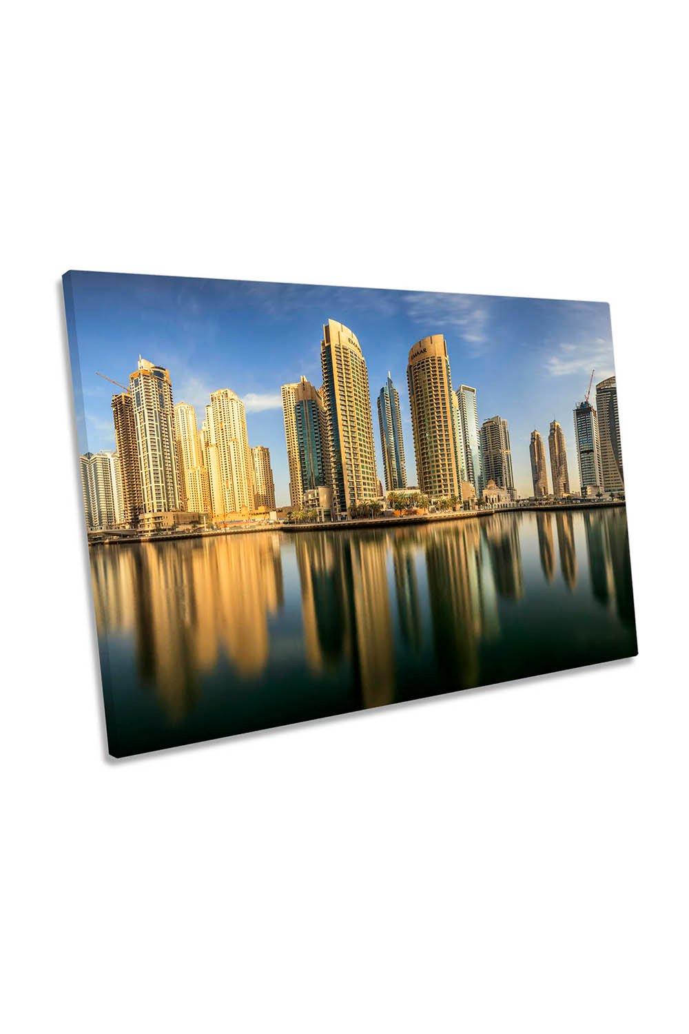 Dubai City Marina Skyline Canvas Wall Art Picture Print