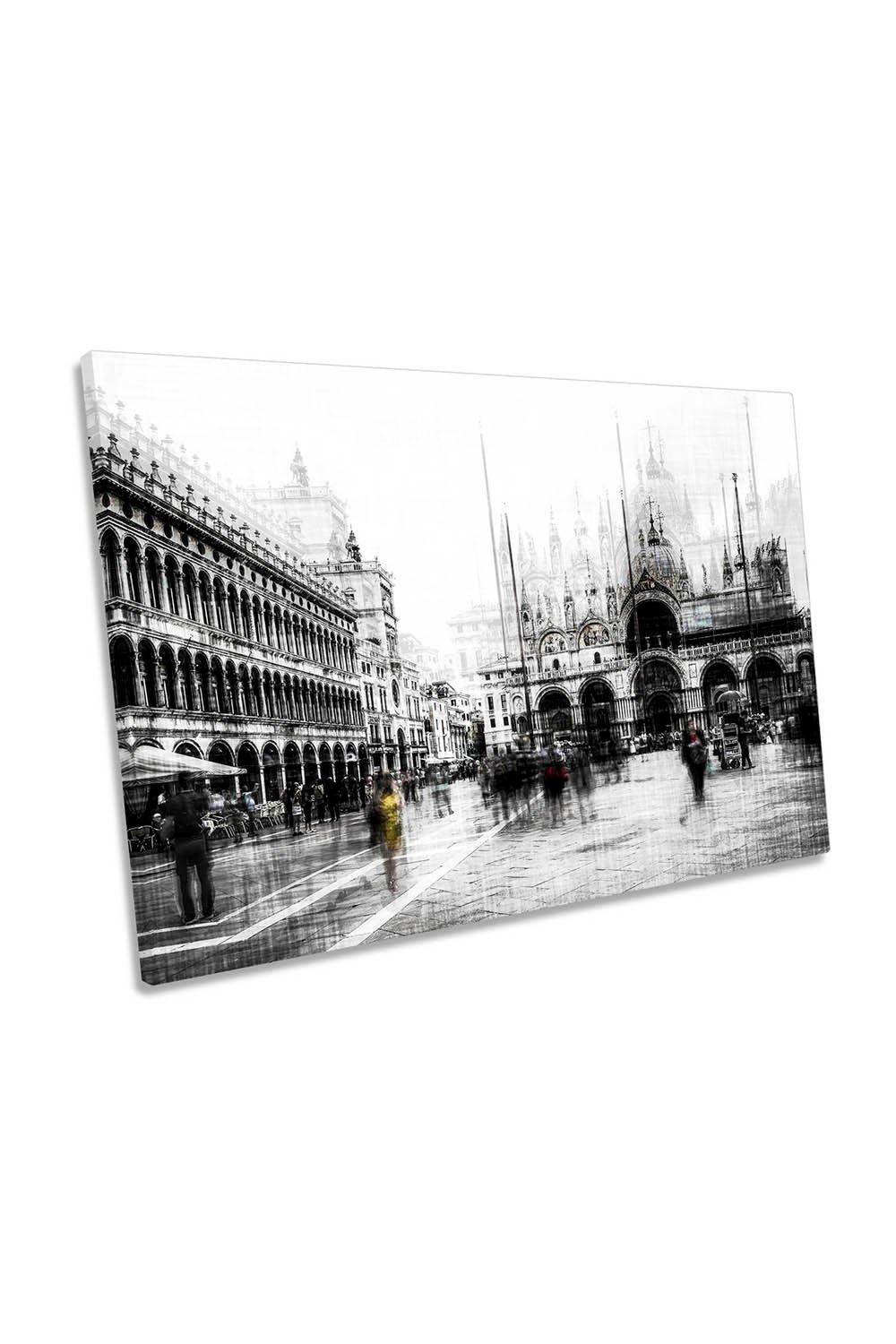 Piazza San Marco Venice Italy City Abstract Canvas Wall Art Picture Print