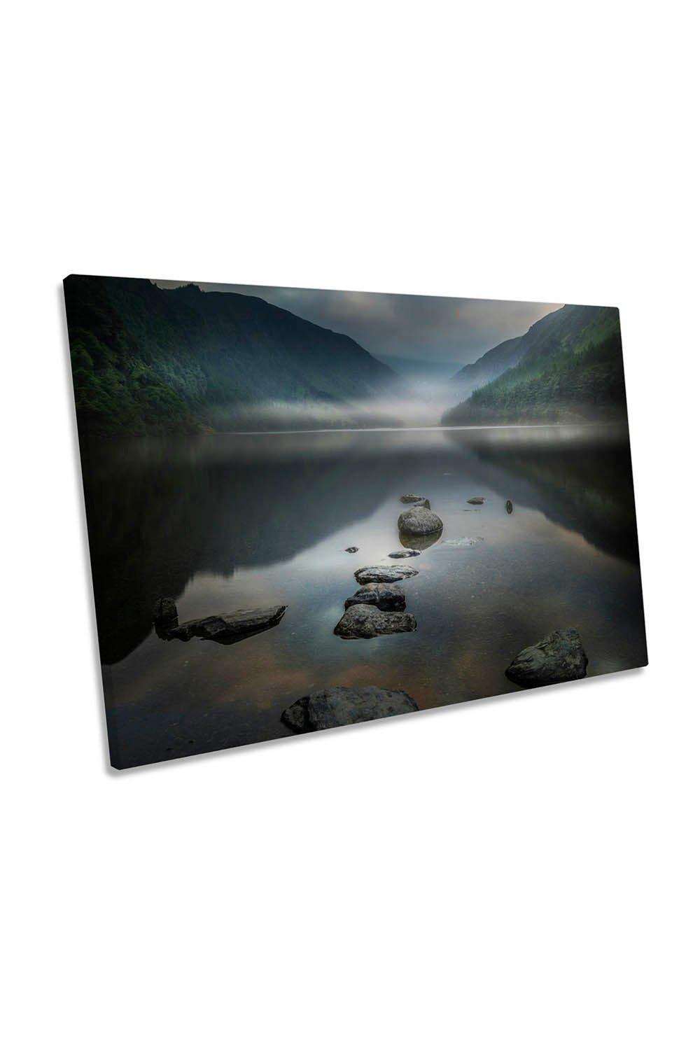 Silent Valley Lake Landscape Canvas Wall Art Picture Print