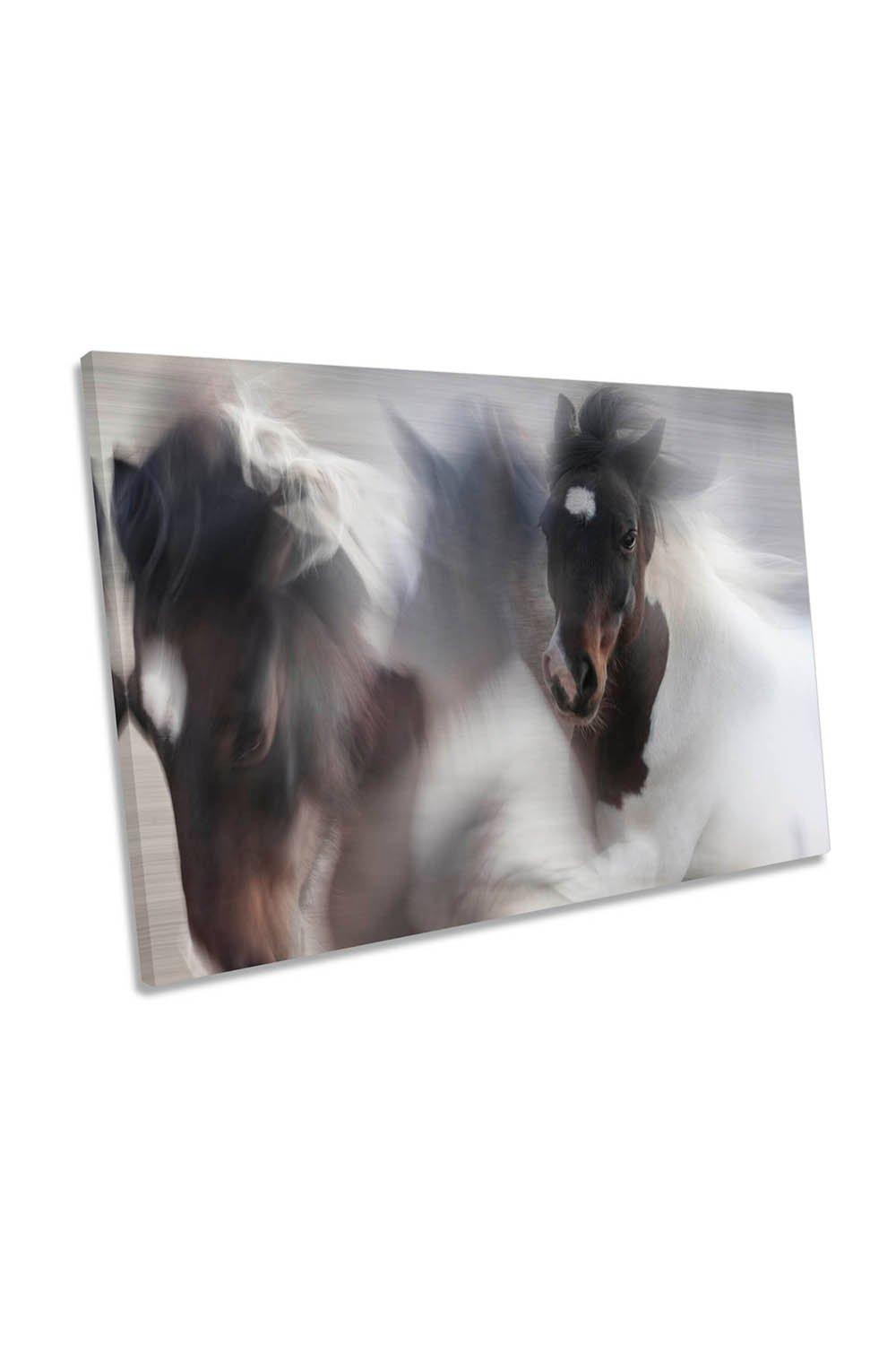 Runaway Horse Animal Abstract Canvas Wall Art Picture Print