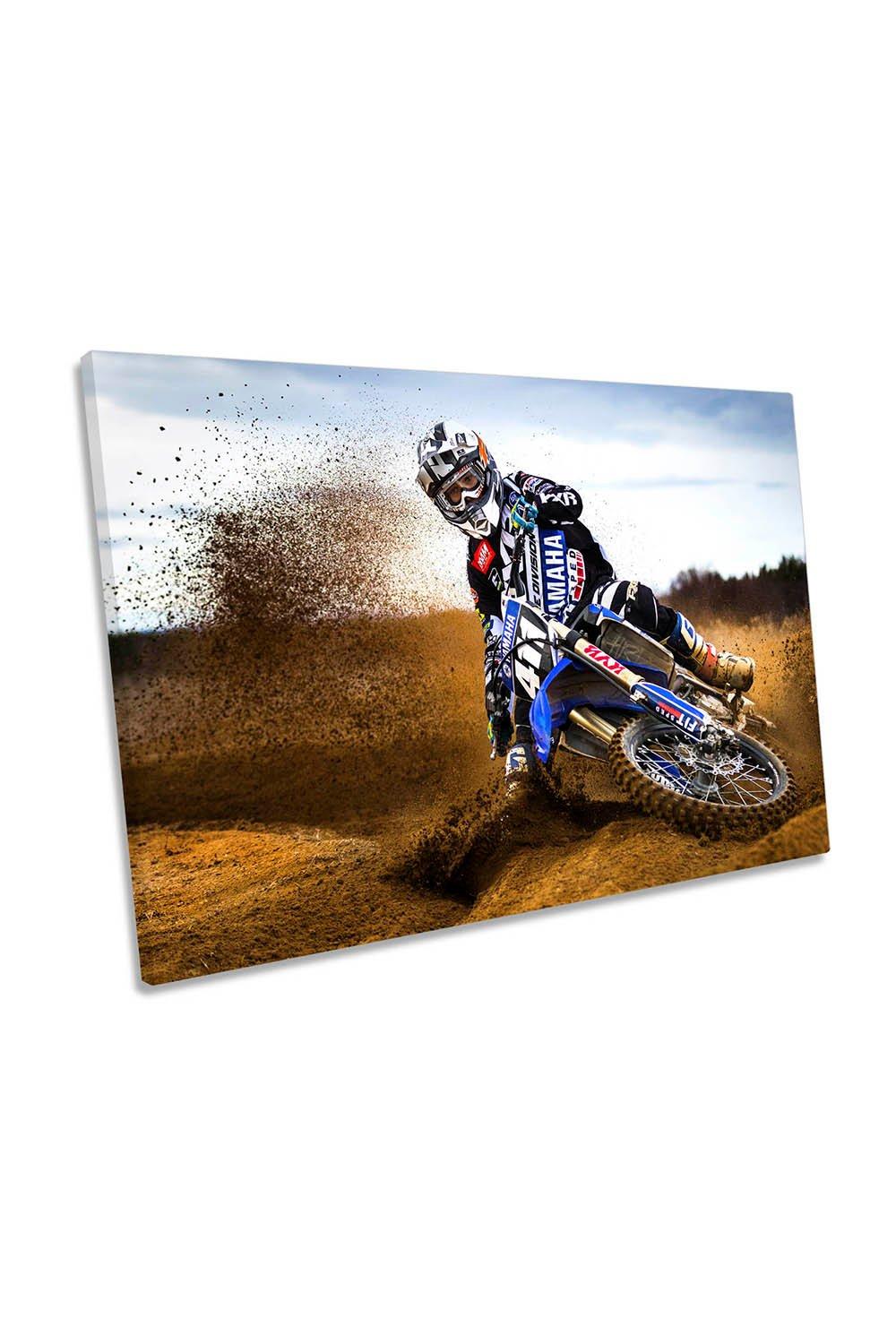 Desert King Motorbike Motocross Canvas Wall Art Picture Print