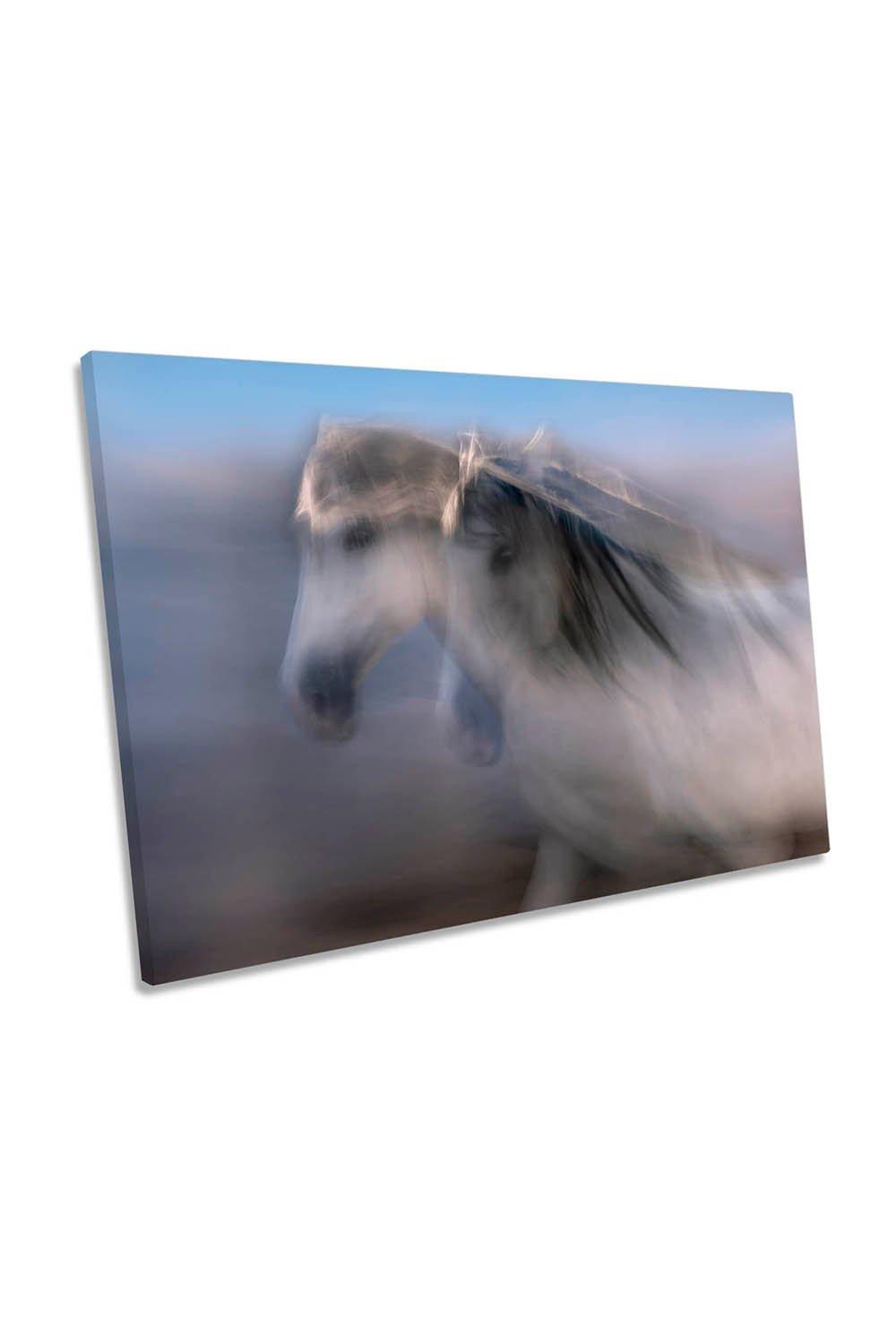 The Weather Coloured Horse Abstract Canvas Wall Art Picture Print