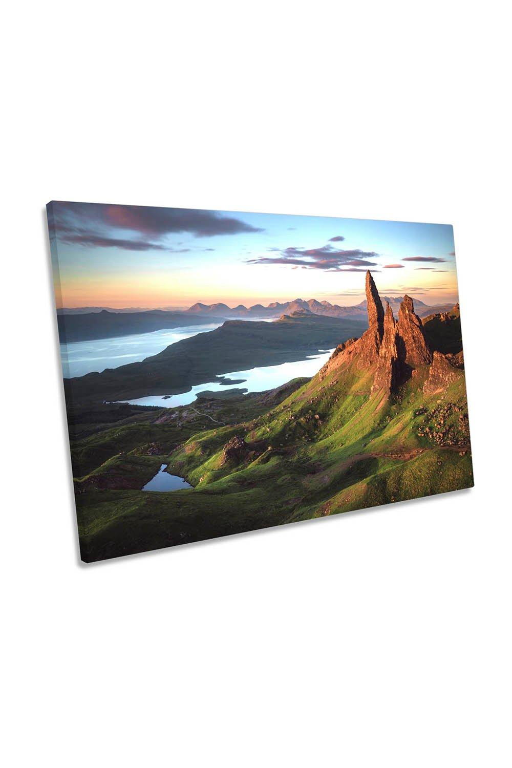 Old Man of Storr Scotland Landscape Canvas Wall Art Picture Print