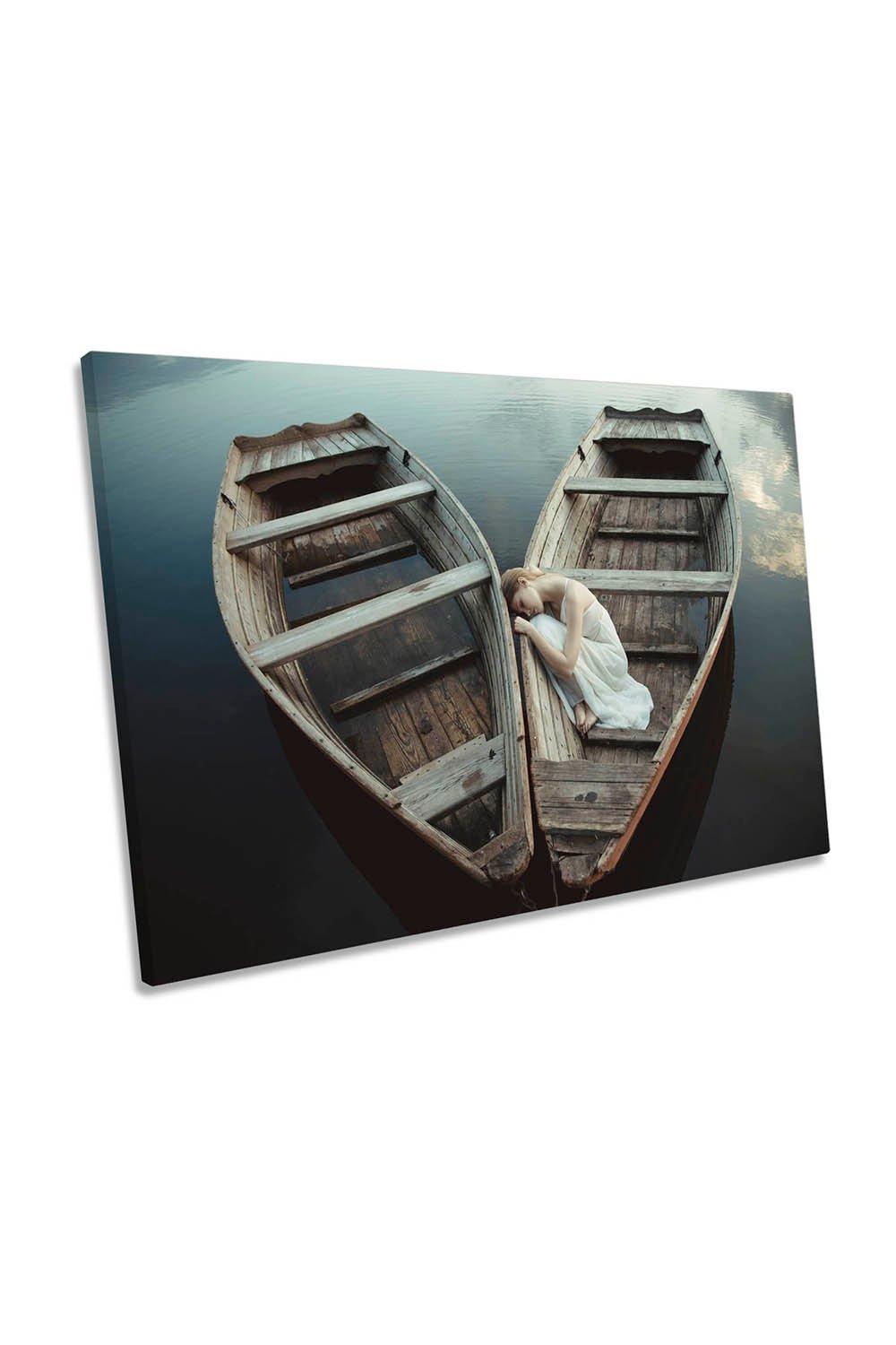 Sleeping Beauty Boats Modern Canvas Wall Art Picture Print
