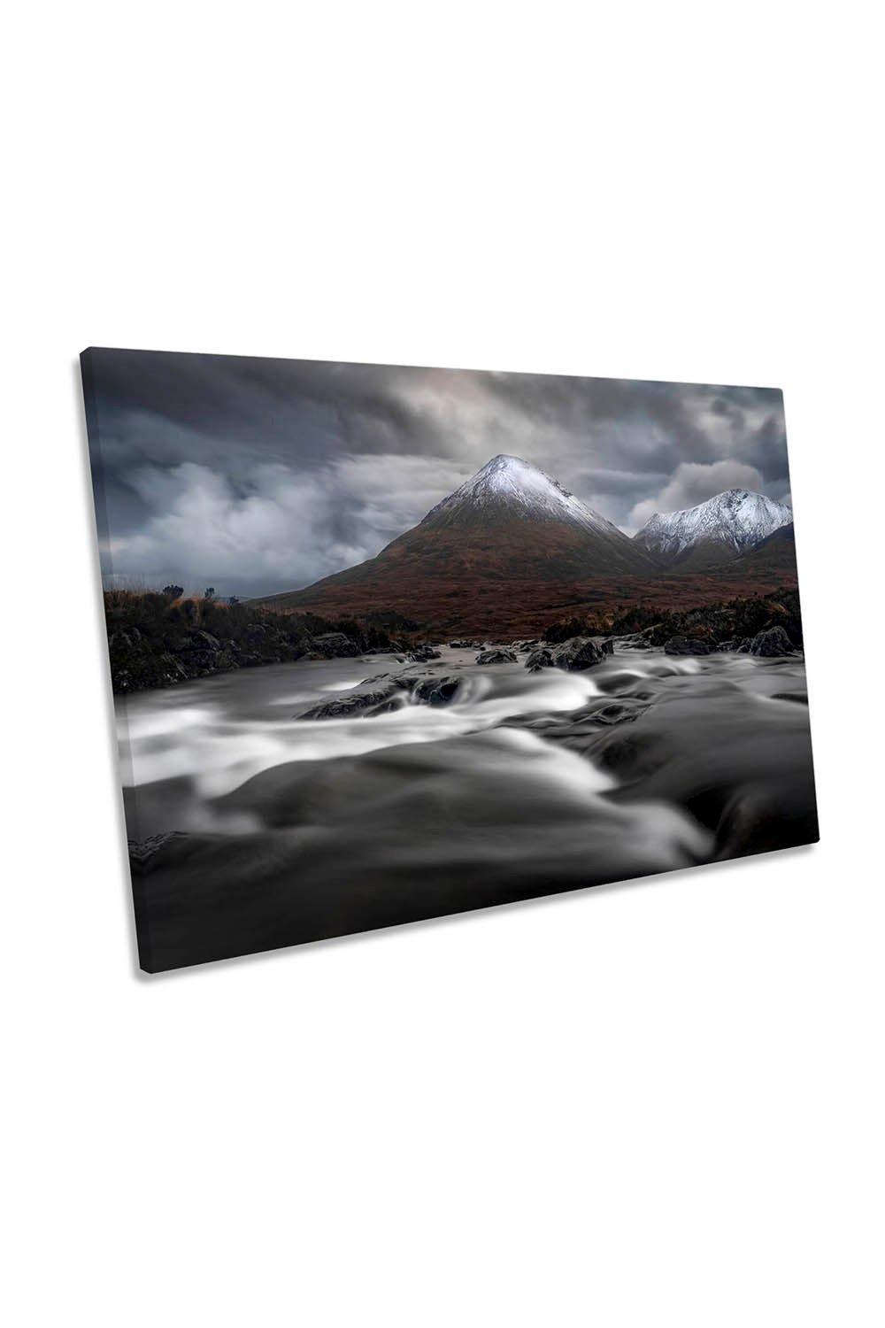 Isle of Skye Scotland Winter Mountain Canvas Wall Art Picture Print